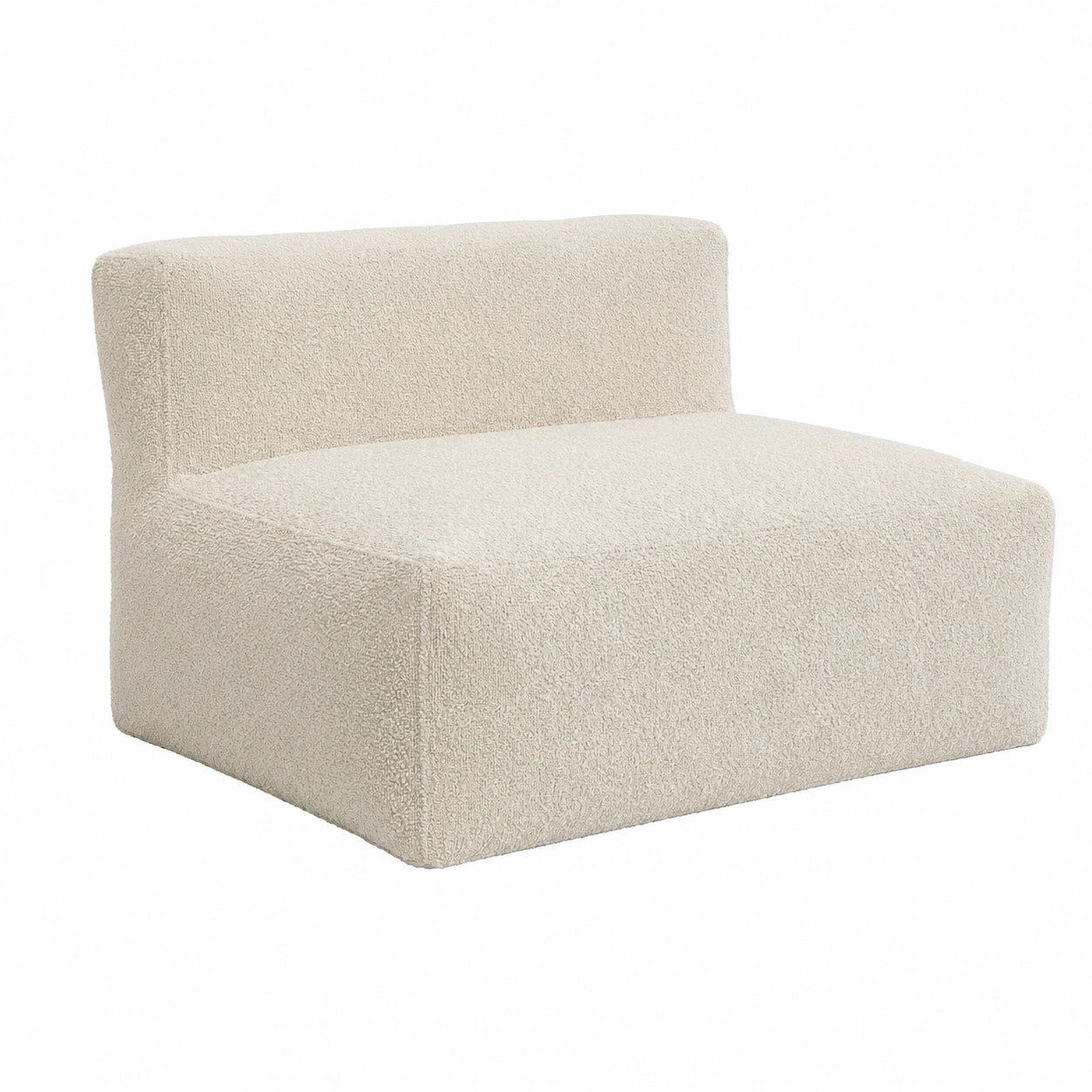 Modulares Sofa 2-Sitzer Noumara - Polyester - Cremeweiß