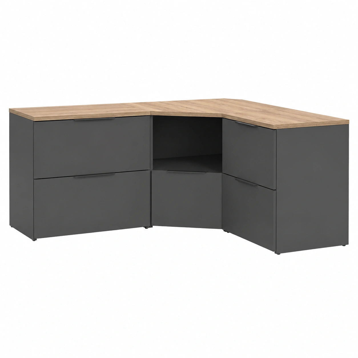 Vicco Wido Wohnwand Set, Anthrazit, 3-teilig, Wandmontage möglich, erweiterbar mit Modulen