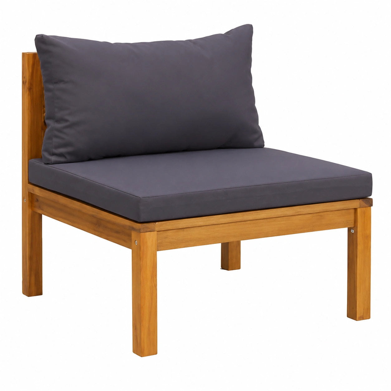 Modulsofa aus Akazienholz mit wetterfesten Kissen für Balkon und Terrasse