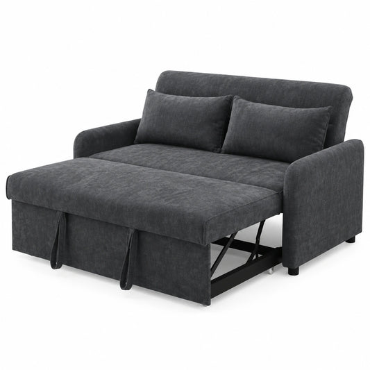 Stilvolles Schlafsofa mit verstellbarer Rückenlehne und USB-Anschluss, ideal für Wohnzimmer und Schlafzimmer, Farbe: Grau