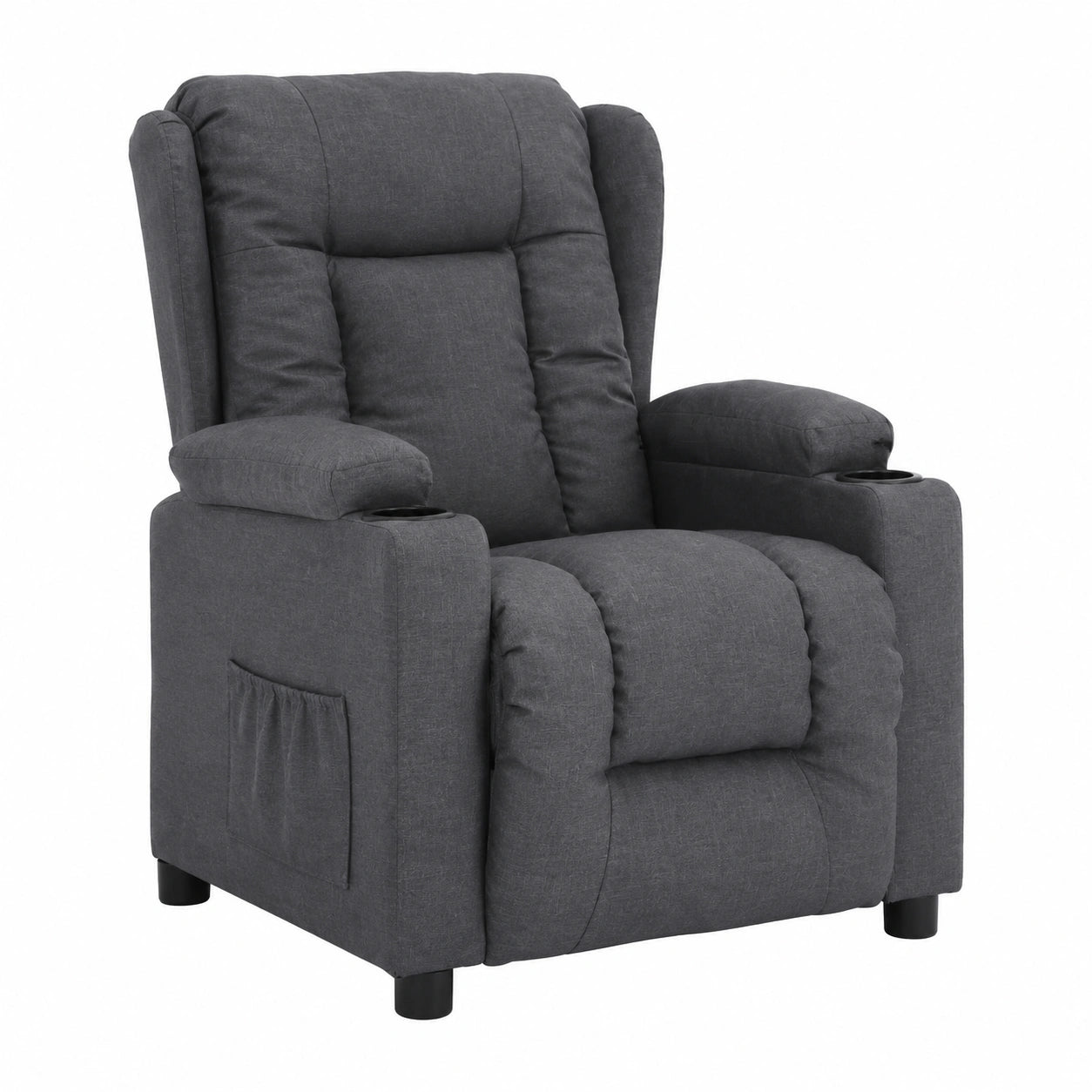 Ergonomischer Relaxsessel aus Dunkelgrauem Stoff