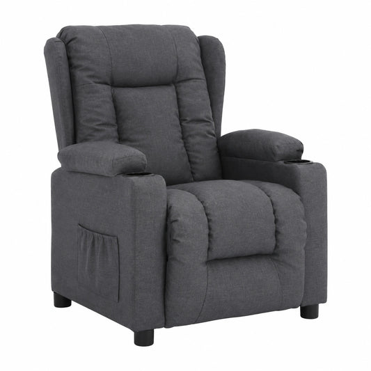 Ergonomischer Relaxsessel aus Dunkelgrauem Stoff