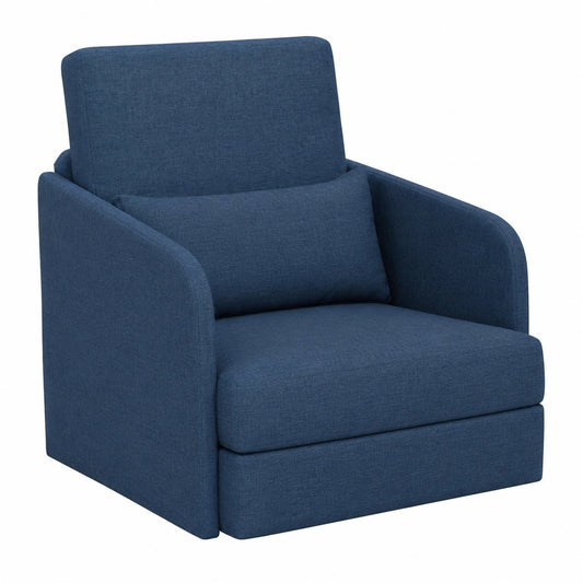 Blaues Schlafsofa aus Stoff, modern und platzsparend, vielseitig und bequem