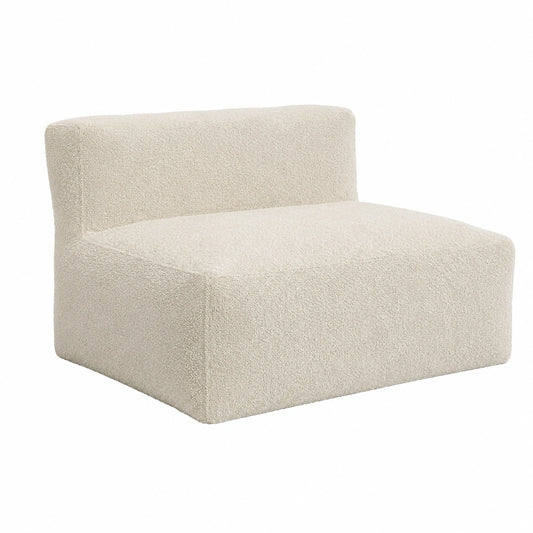 Modulares Sofa 2-Sitzer Noumara - Polyester - Cremeweiß